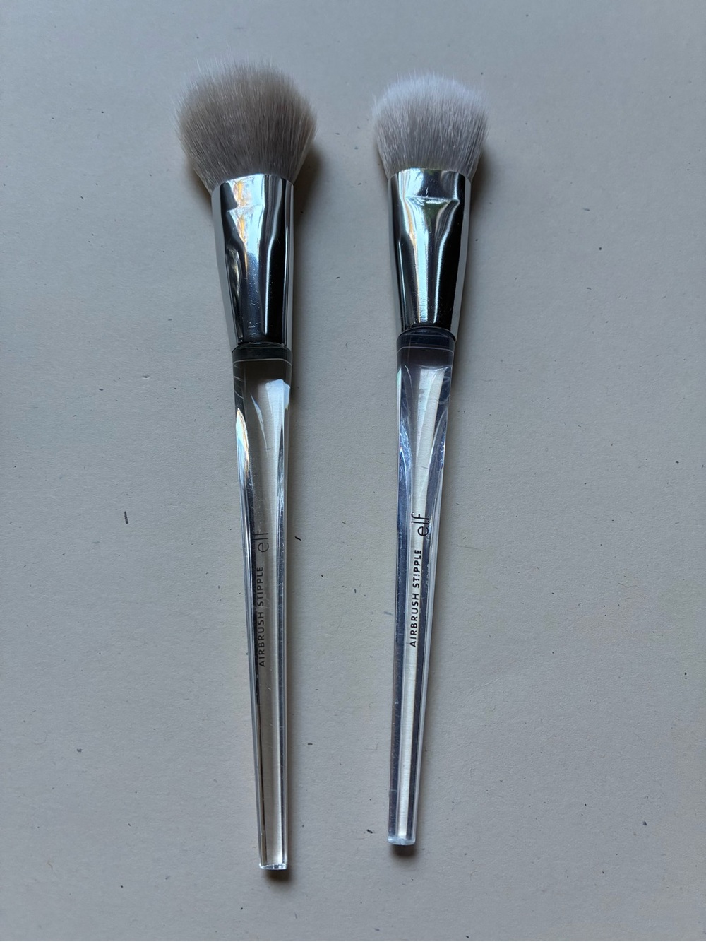 e.l.f. Airbrush Stipple Makeup Brushes – Set of 2 – Synthetic Bristles